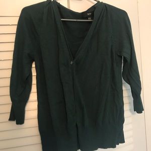 Hunter green cardigan w/ 3/4 sleeve